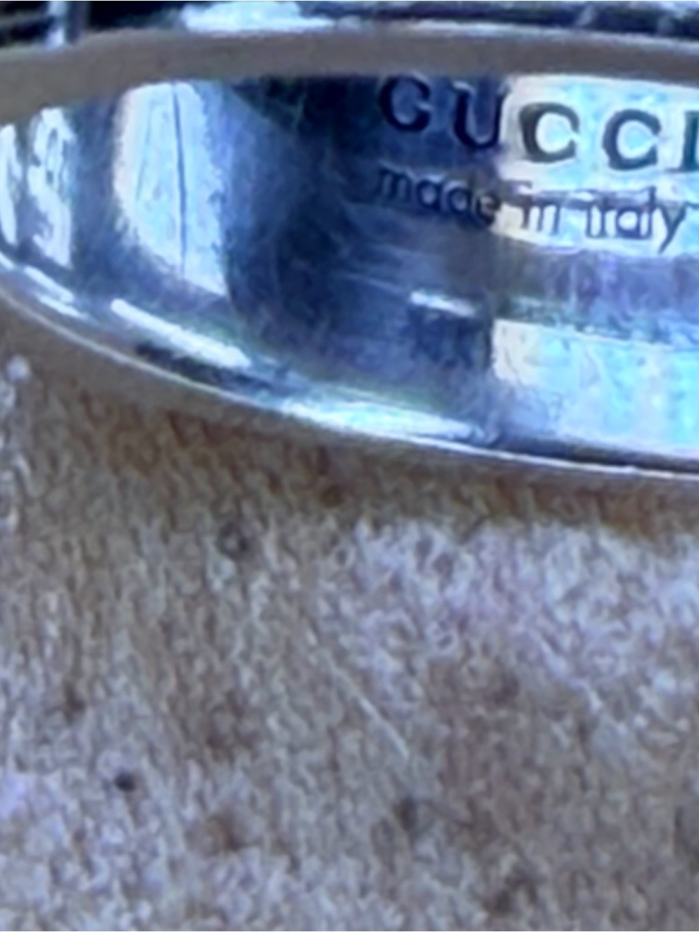GUCCI Men’s Silver ring Silver size 5.5 - Picture 3 of 4